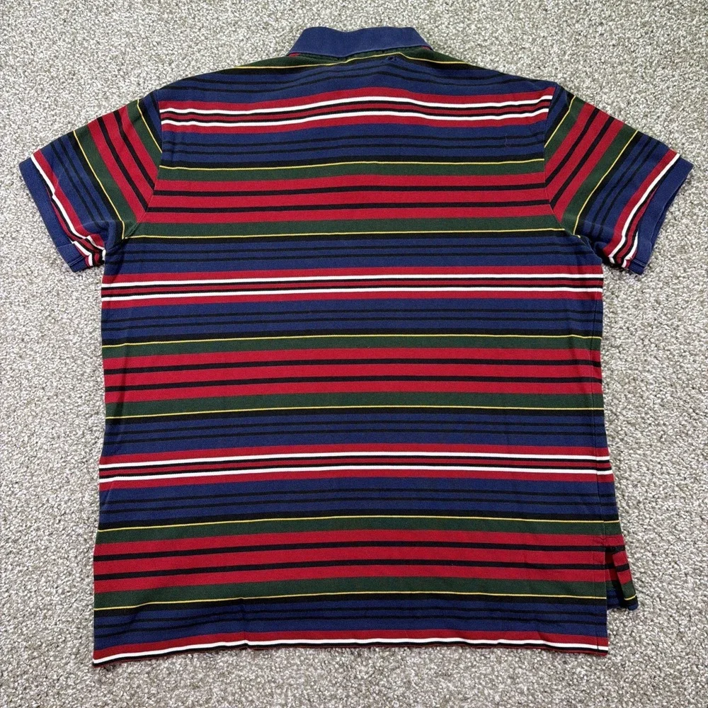 Vintage Polo Ralph Lauren Striped Polo Large Kanye West Style Multi Striped